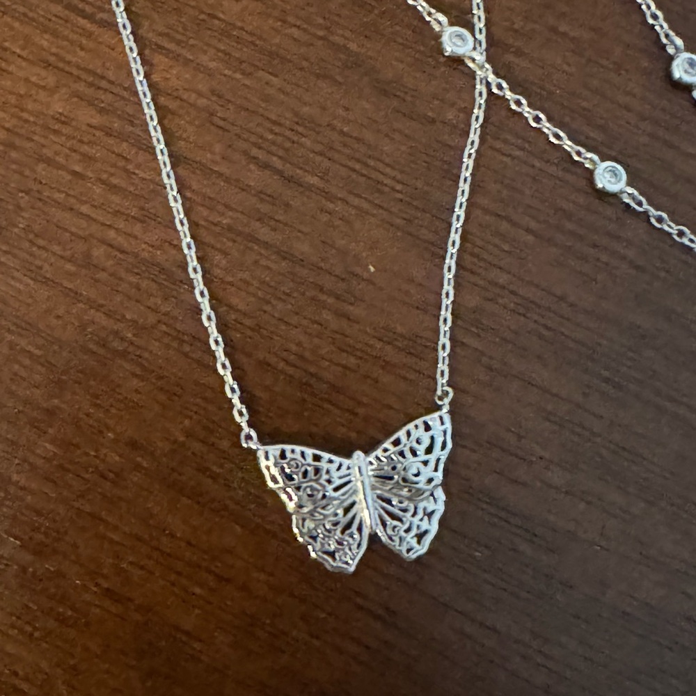 Kendra Scott Silver Butterfly Necklace - Picture 3 of 7